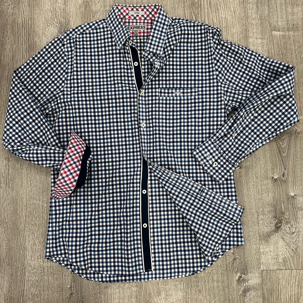 Express Men, Casual Button Down In Size Large - image 1